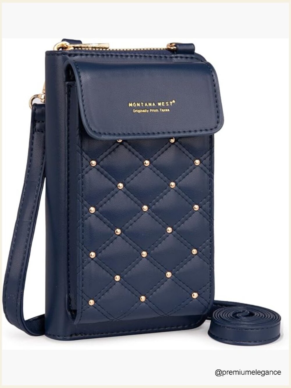 Quilted Crossbody Cell Phone Purse RFID Blocking Wallet